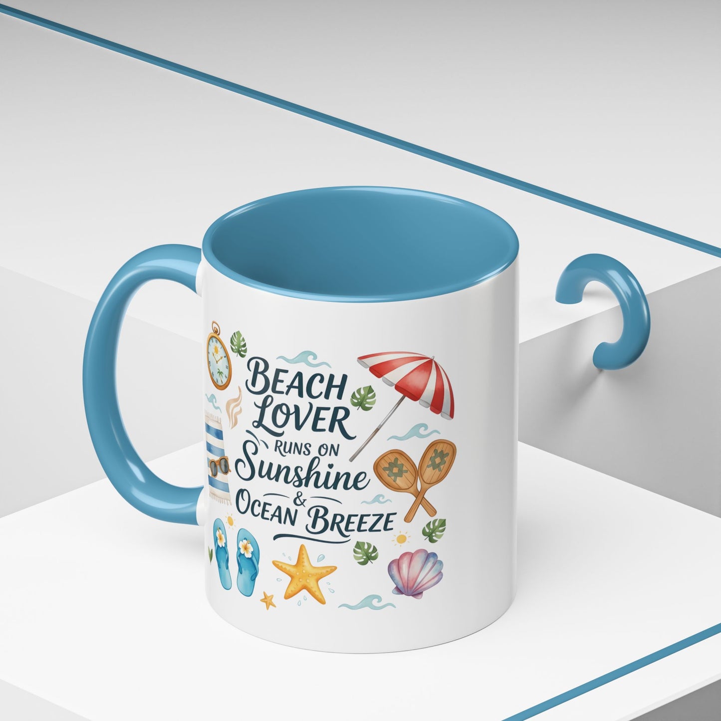Coffee Mug — Watercolor Beach Lover Aesthetic Quote