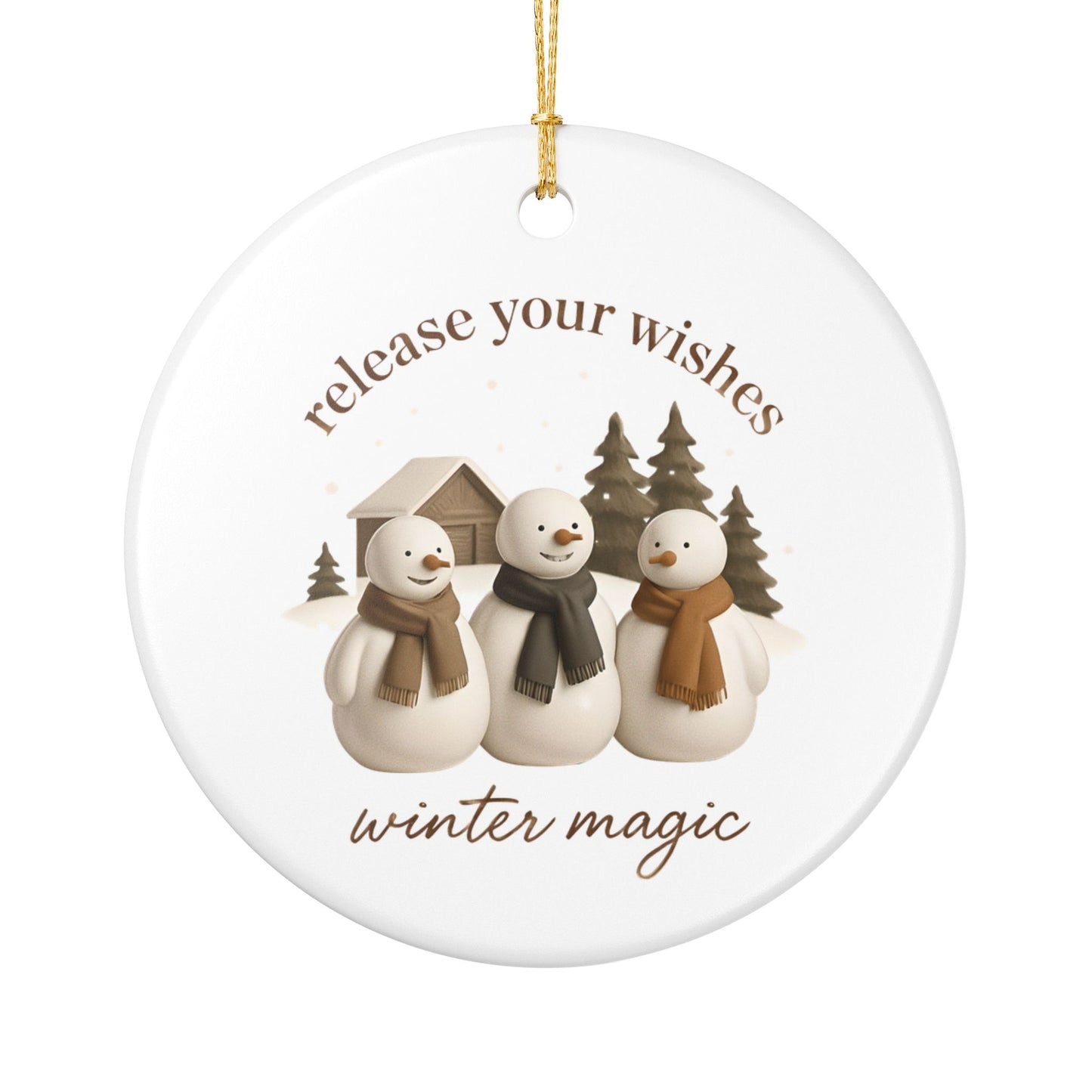 The Three snow men - ceramic ornament
