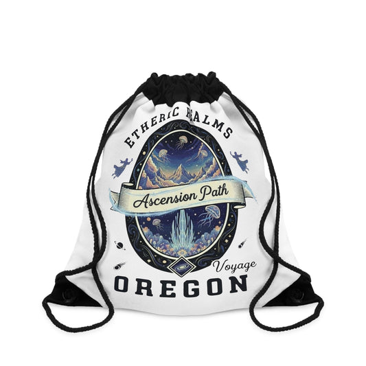 Drawstring bag - Celestial Oregon Vintage Travel Badge