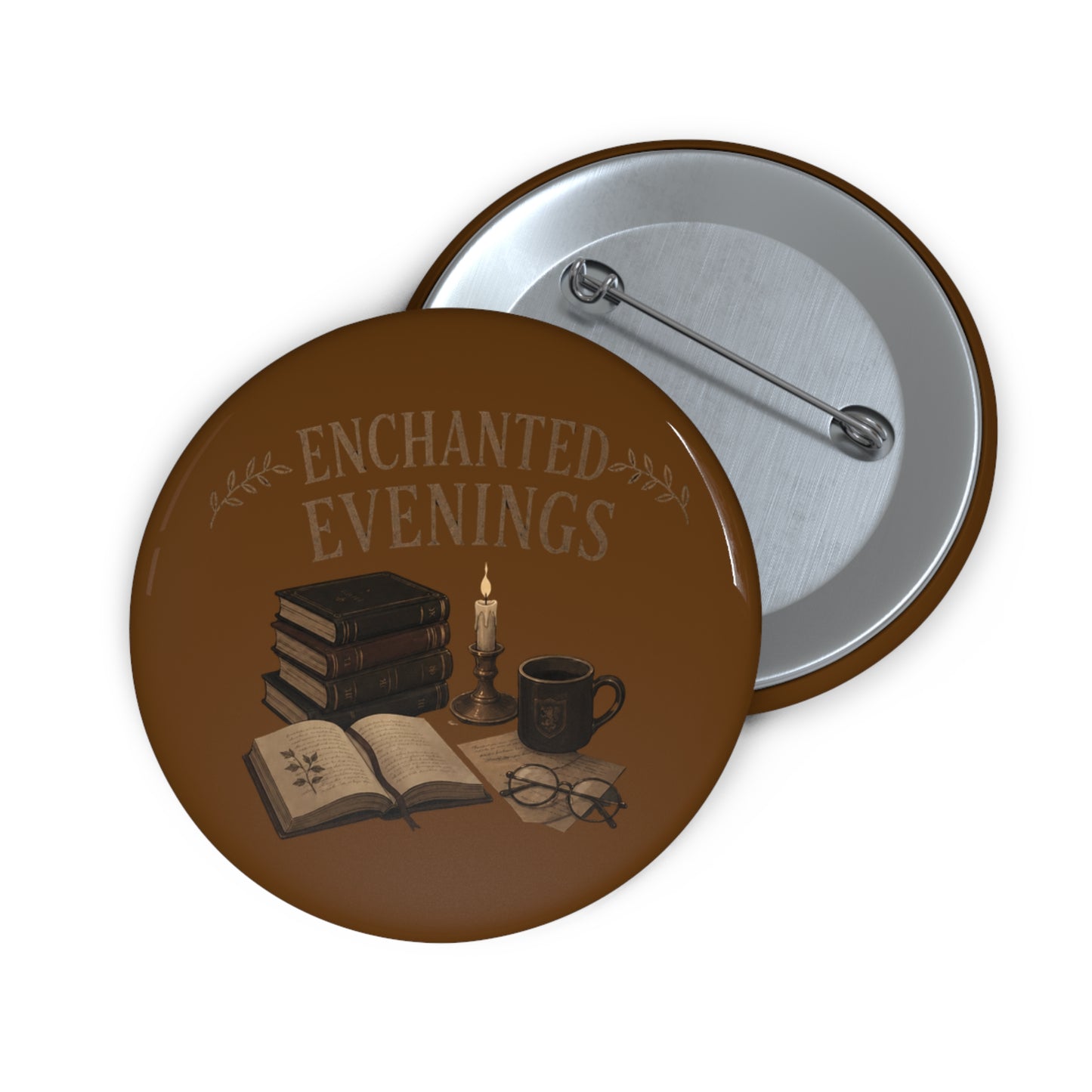 the Best button Gift for a Dark Academia Book Lover-Enchanted Evenings Edition