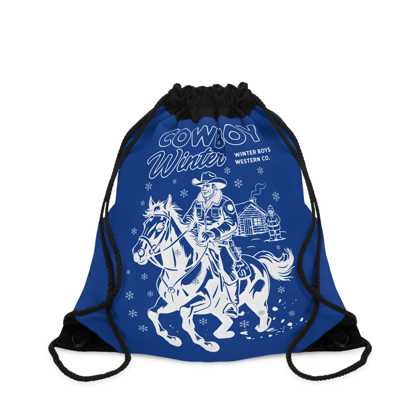 Drawstring bag - cowboy's Winter authentic