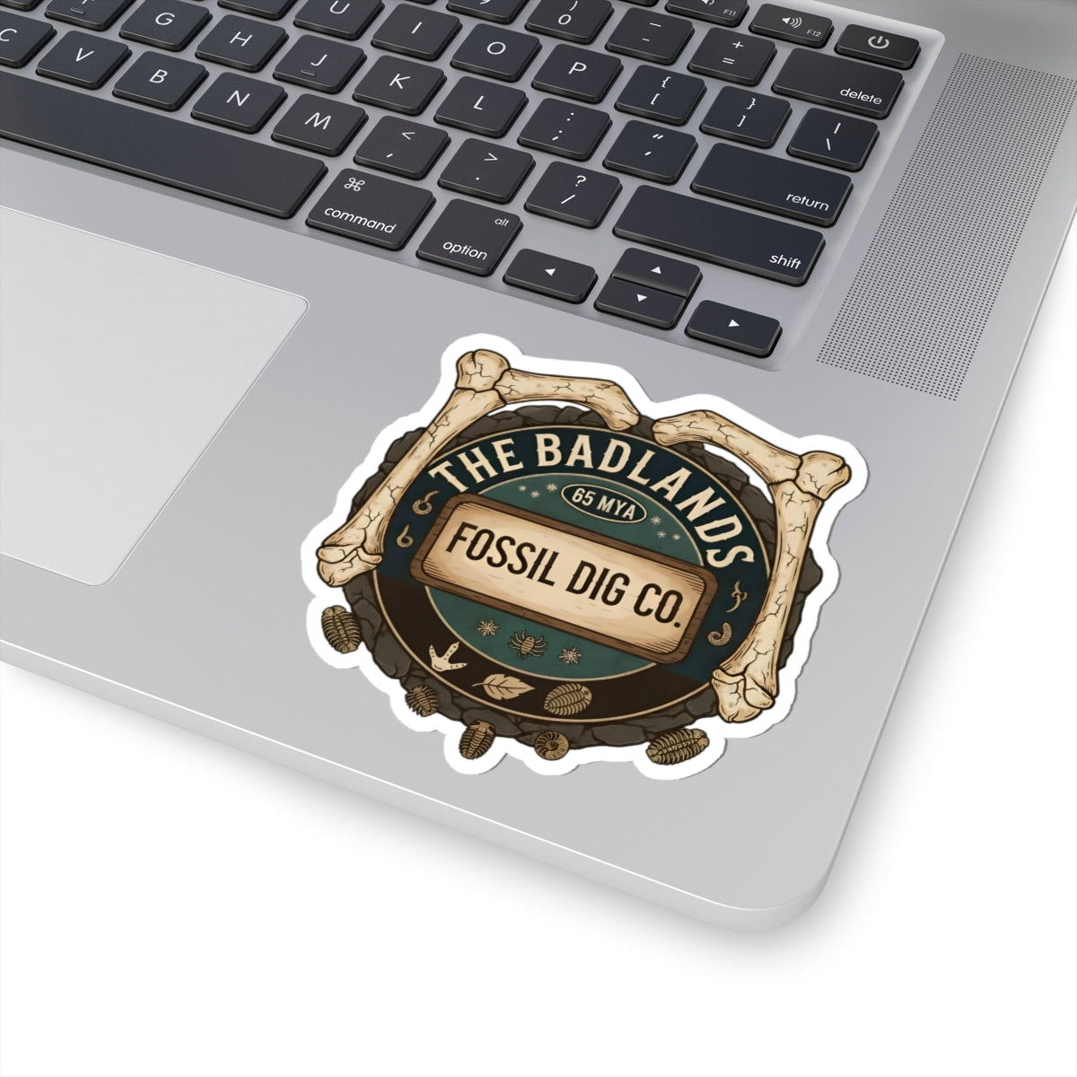 Kiss cut sticker - Vintage Badlands Fossil Dig Emblem