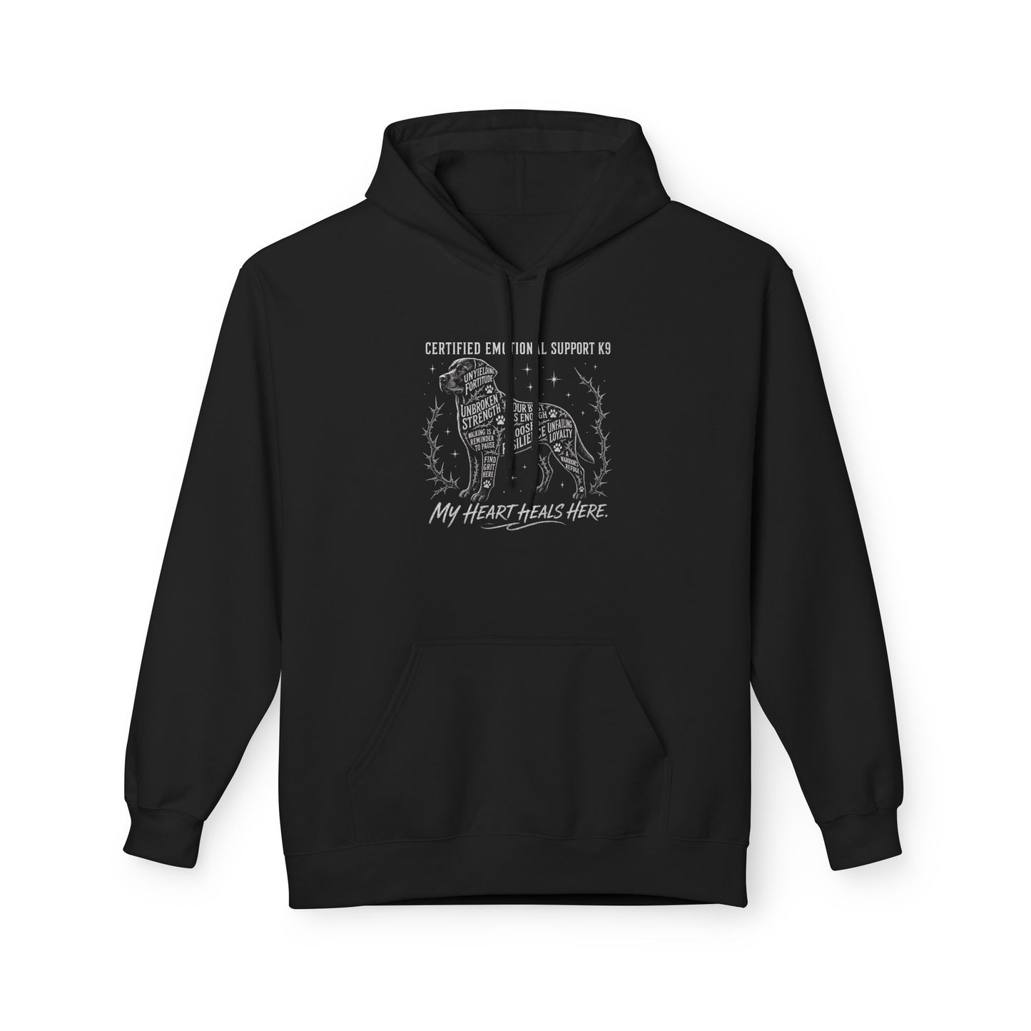 What is the Best Gift for Emotional Support Dog Owners? Certified K9 Chalkboard Art hoodie