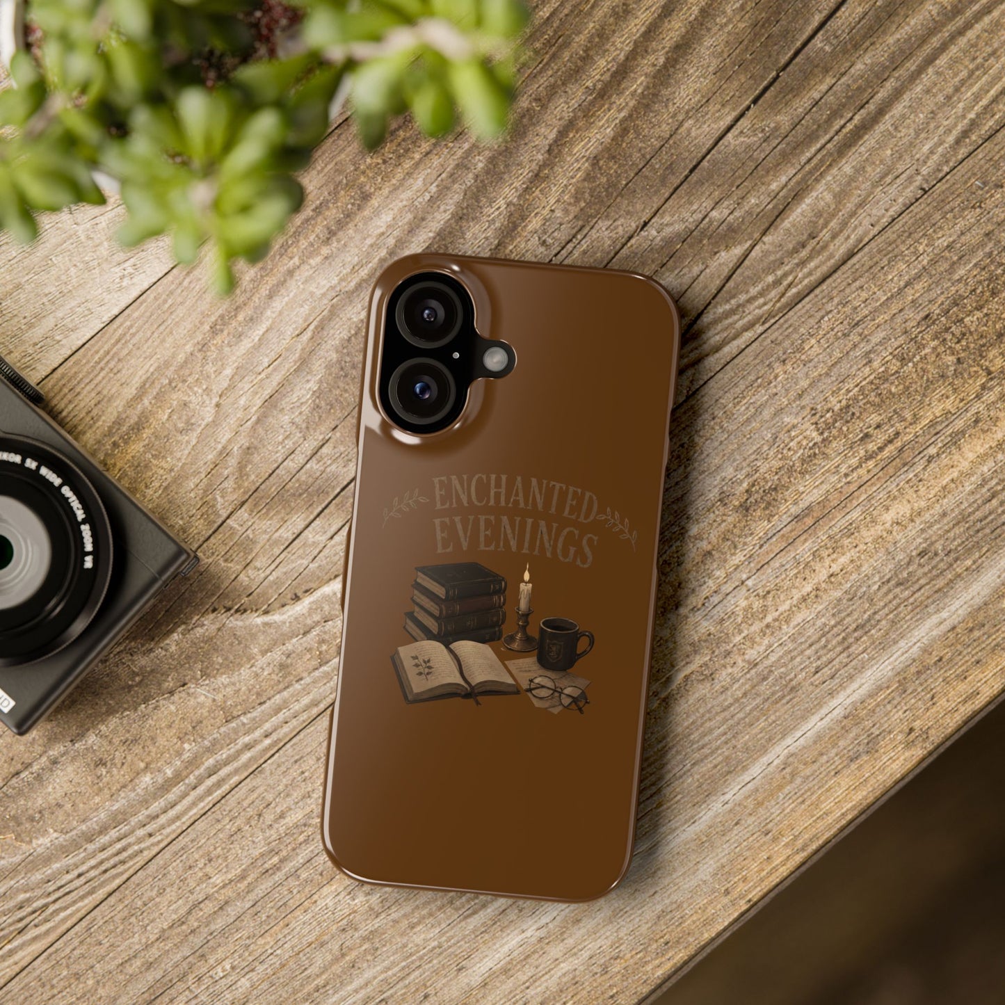 the Best iphone 16 slim case Gift for a Dark Academia Book Lover-Enchanted Evenings Edition