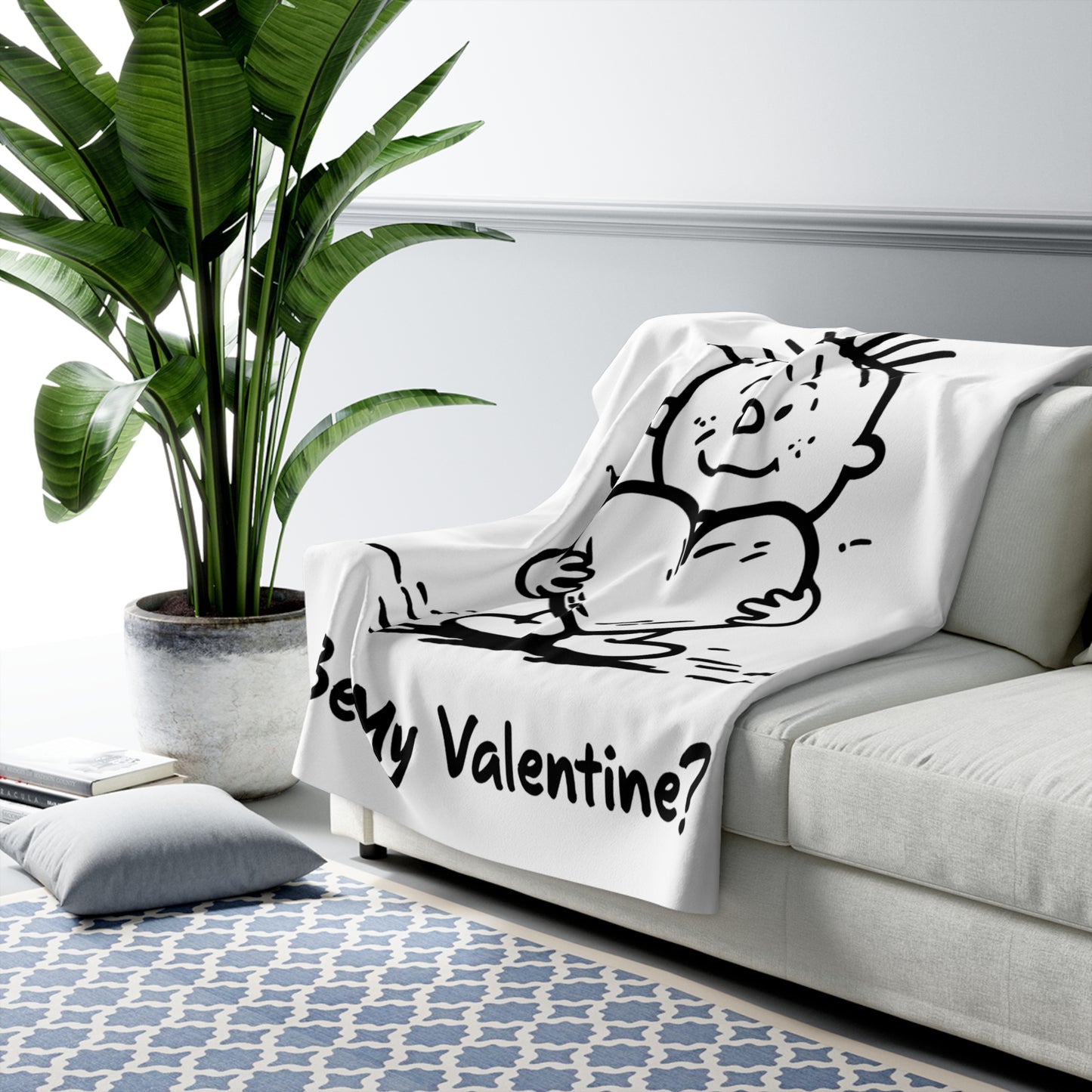 Sherpa fleece blanket - be my valentine?