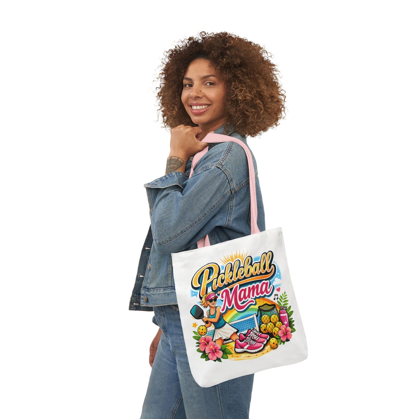 Tote bag - Vibrant Tropical Pickleball Mama Art