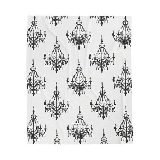 Blanket - gothic chandeliers pattern
