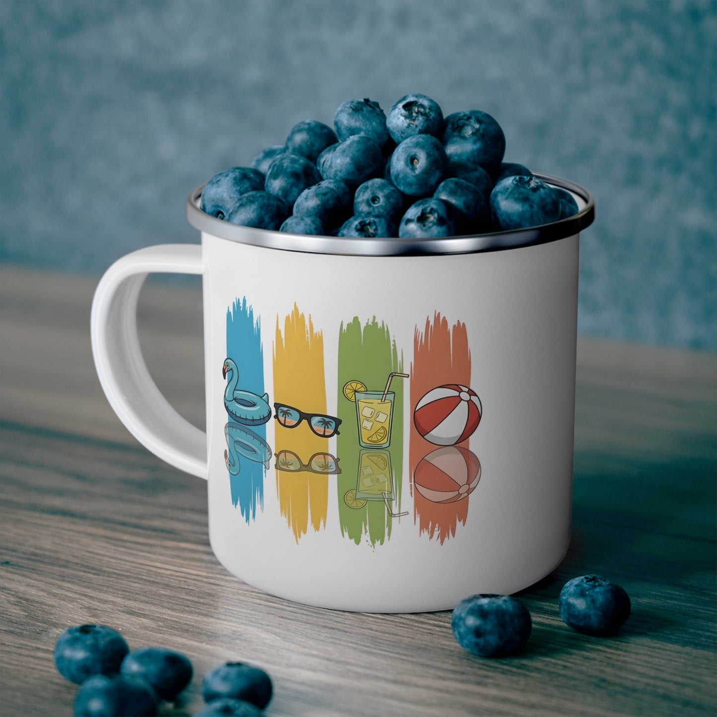 Enamel Camping Mug — Vibrant Summer 2026 Aesthetic Graphics
