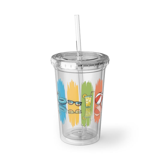 Acrylic tumbler - Vibrant Summer 2026 Aesthetic Graphics
