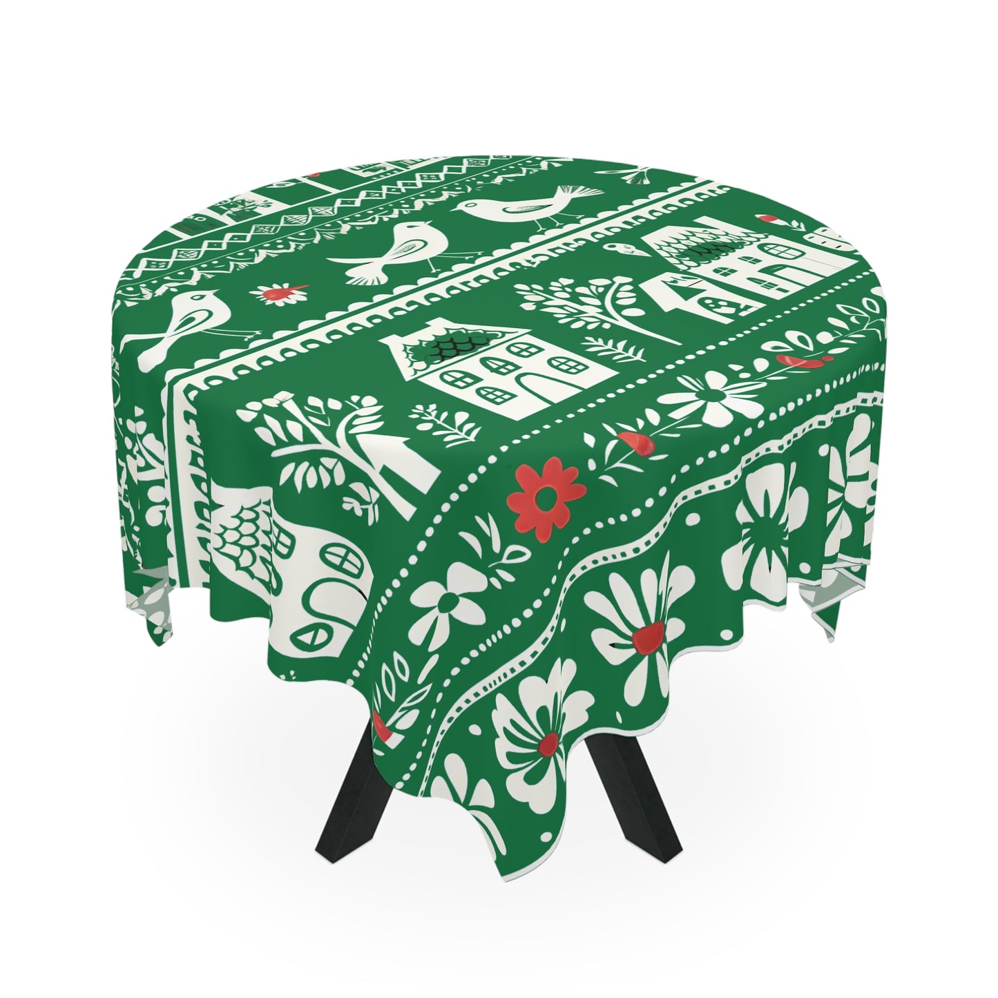 Tablecloth - the folk art garden pattern