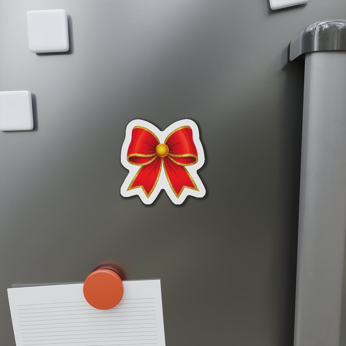Die cut magnet -The vintage red hair bow