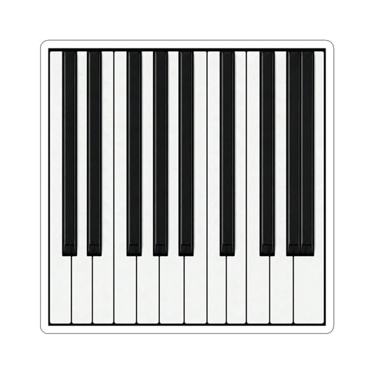 Authentic Miniature Piano Keyboard Pattern kiss cut sticker- High-Contrast Minimalist Design for Pianists and Musicians .