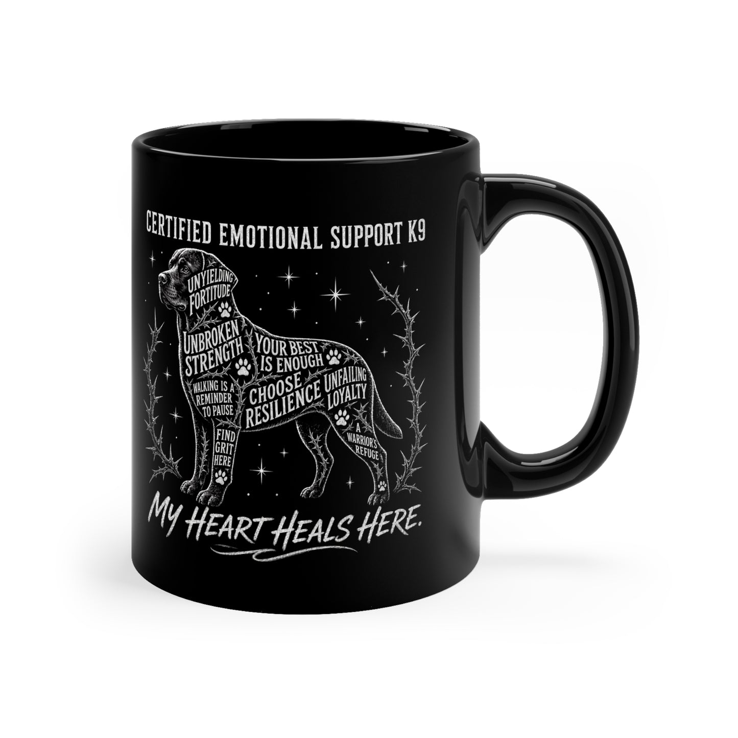 What is the Best Gift for Emotional Support Dog Owners? Certified K9 Chalkboard Art coffee mug