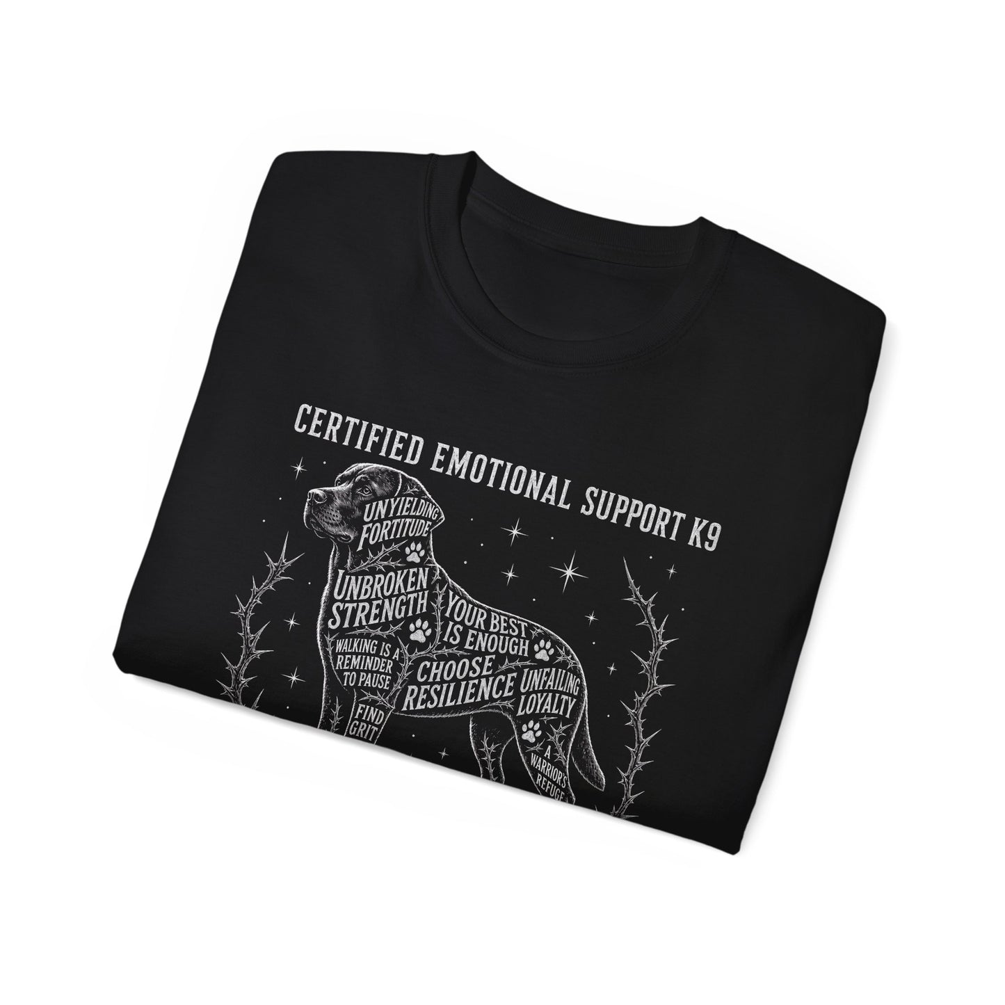 What is the Best Gift for Emotional Support Dog Owners? Certified K9 Chalkboard Art T-Shirt