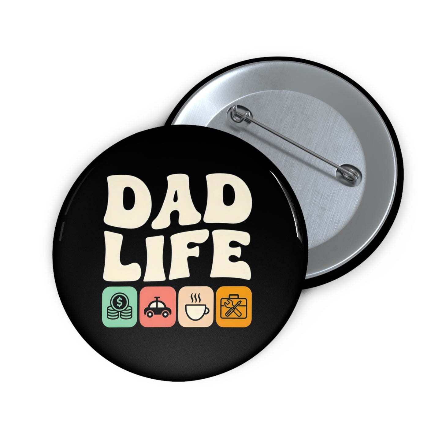 Button - Retro Dad Life Graphic