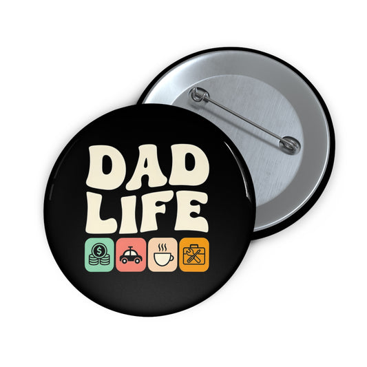 Button - Retro Dad Life Graphic