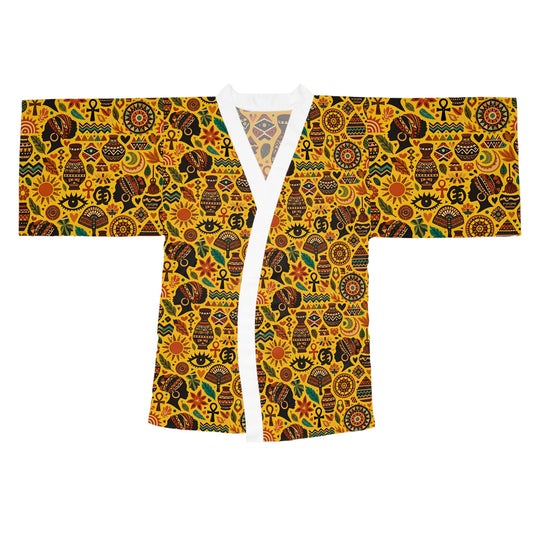 Kimono - Boho Afrocentric Tribal Illustration Pattern