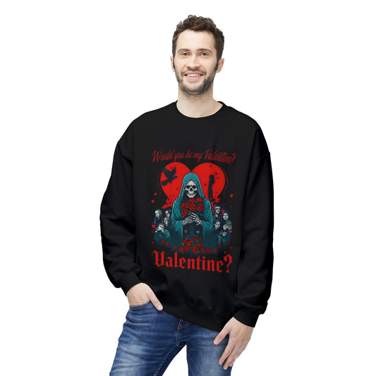 Crewneck sweatshirt - horror skull valentine