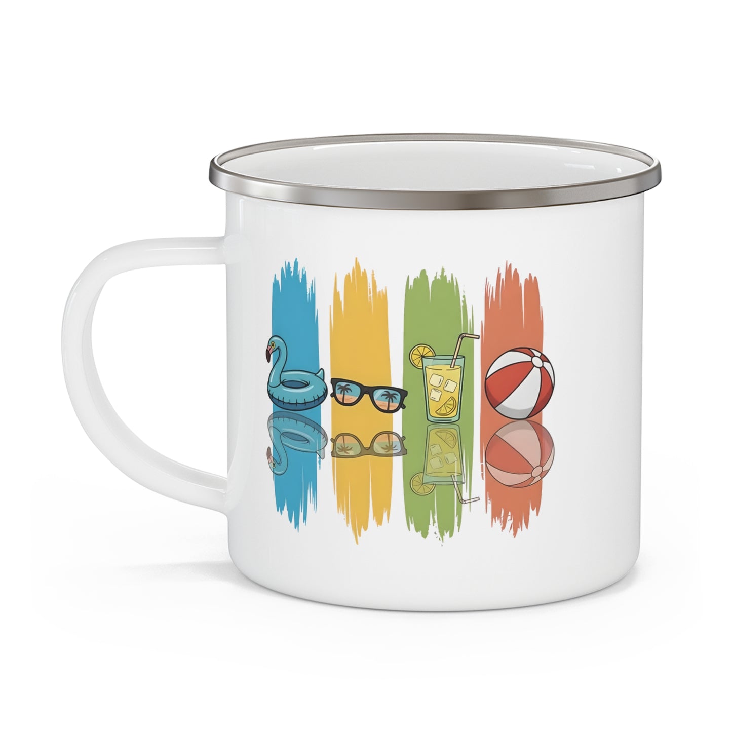 Enamel Camping Mug — Vibrant Summer 2026 Aesthetic Graphics