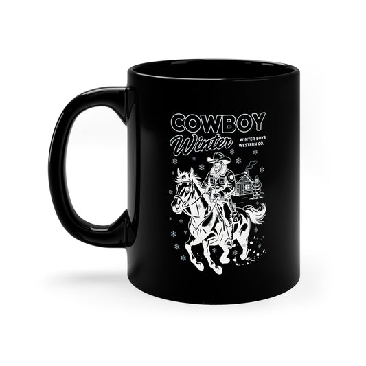 Black mug - cowboy's Winter authentic