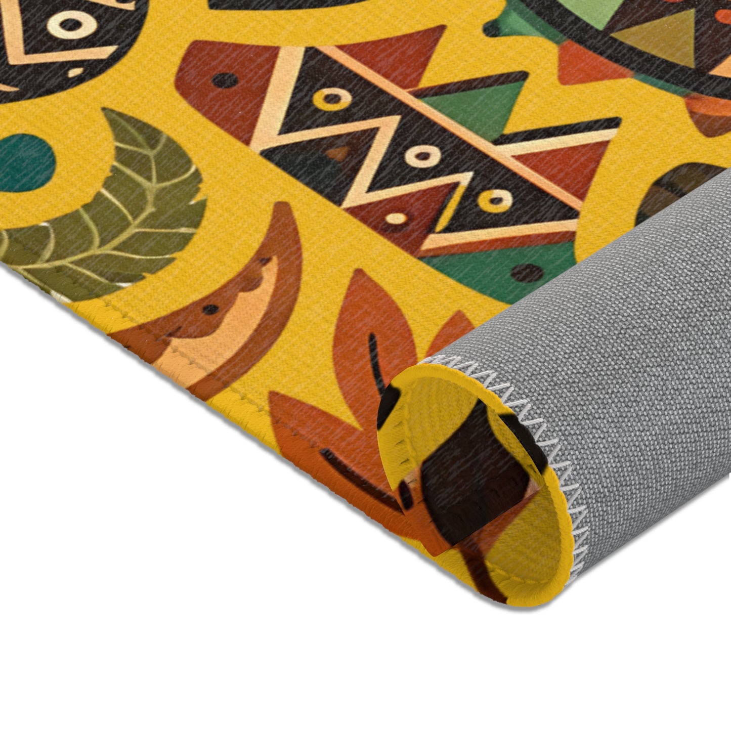 Area rug - Boho Afrocentric Tribal Illustration Pattern
