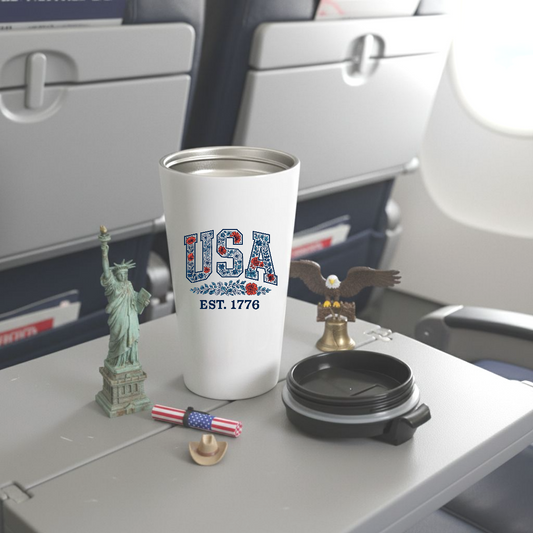 Travel mug - USA vintage floral