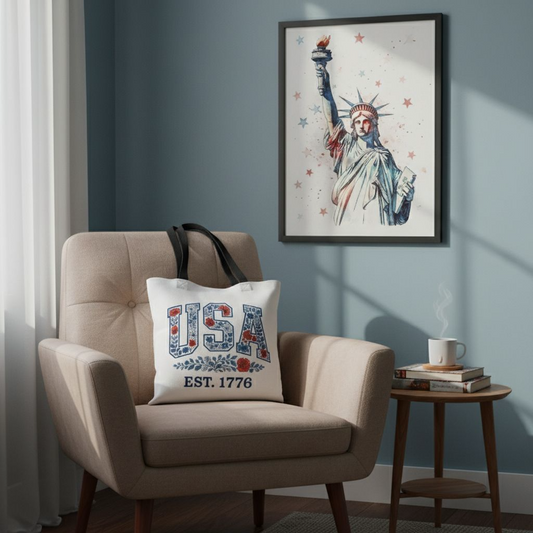 Tote bag - USA vintage floral