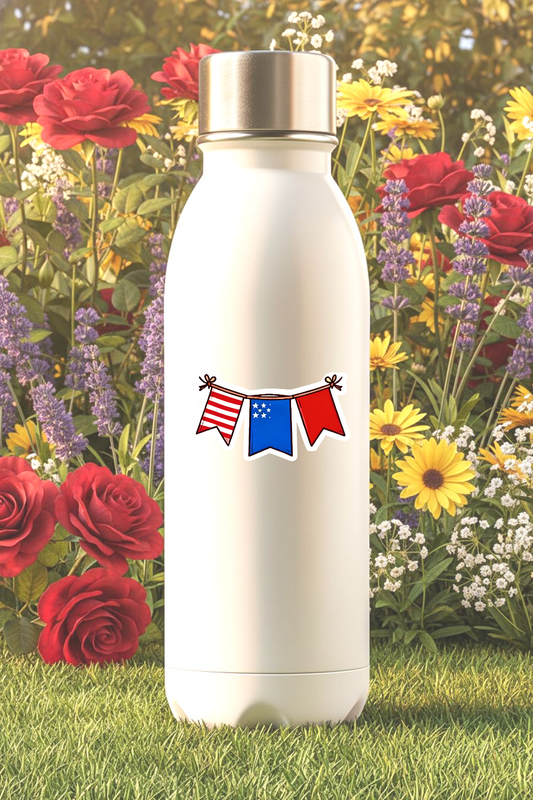 Kiss cut sticker - USA festive flag