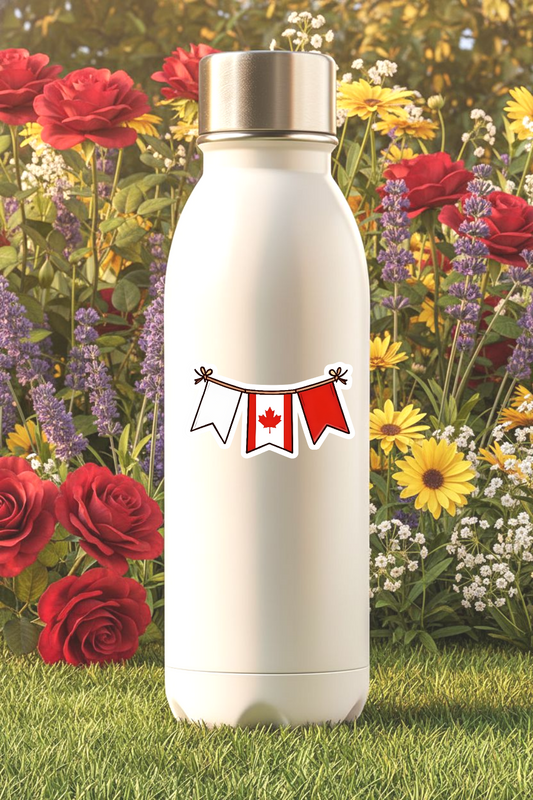 Kiss cut sticker-Canada festive flag