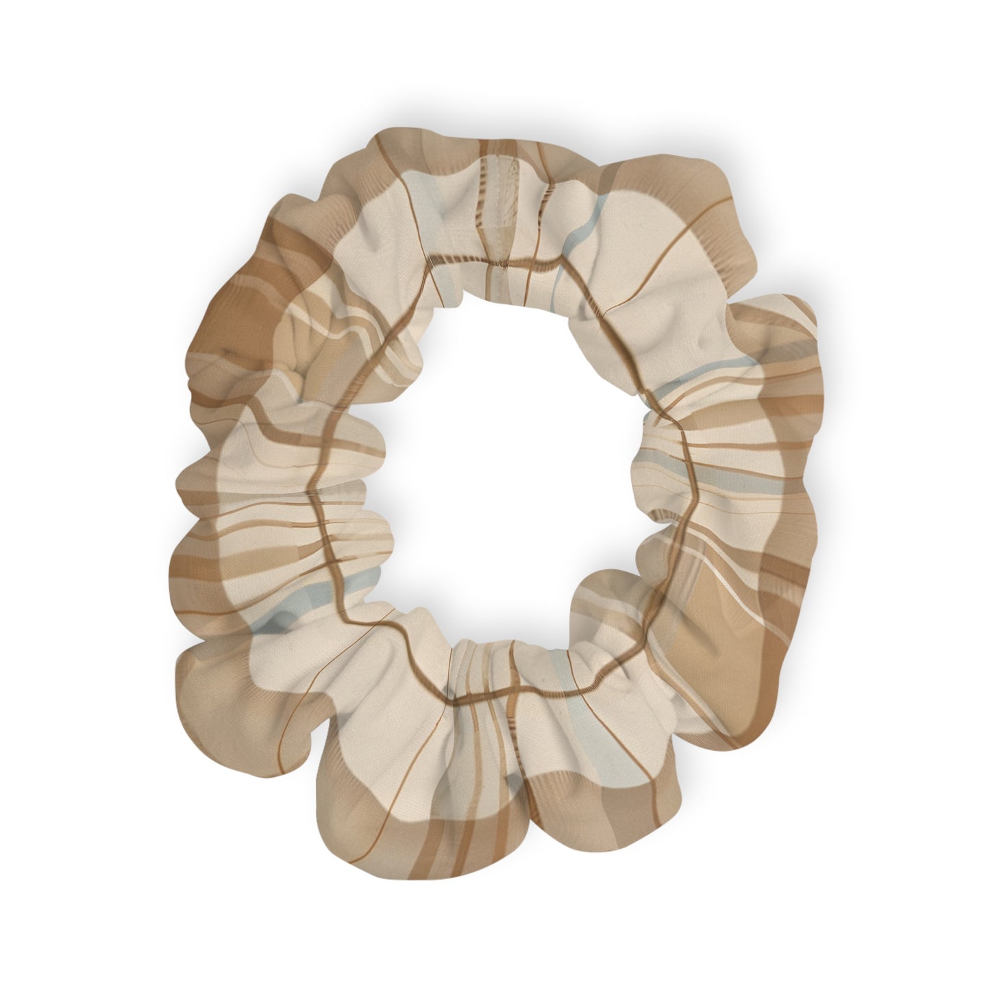 Scrunchie — Elegant Beige Tartan Seamless Tile