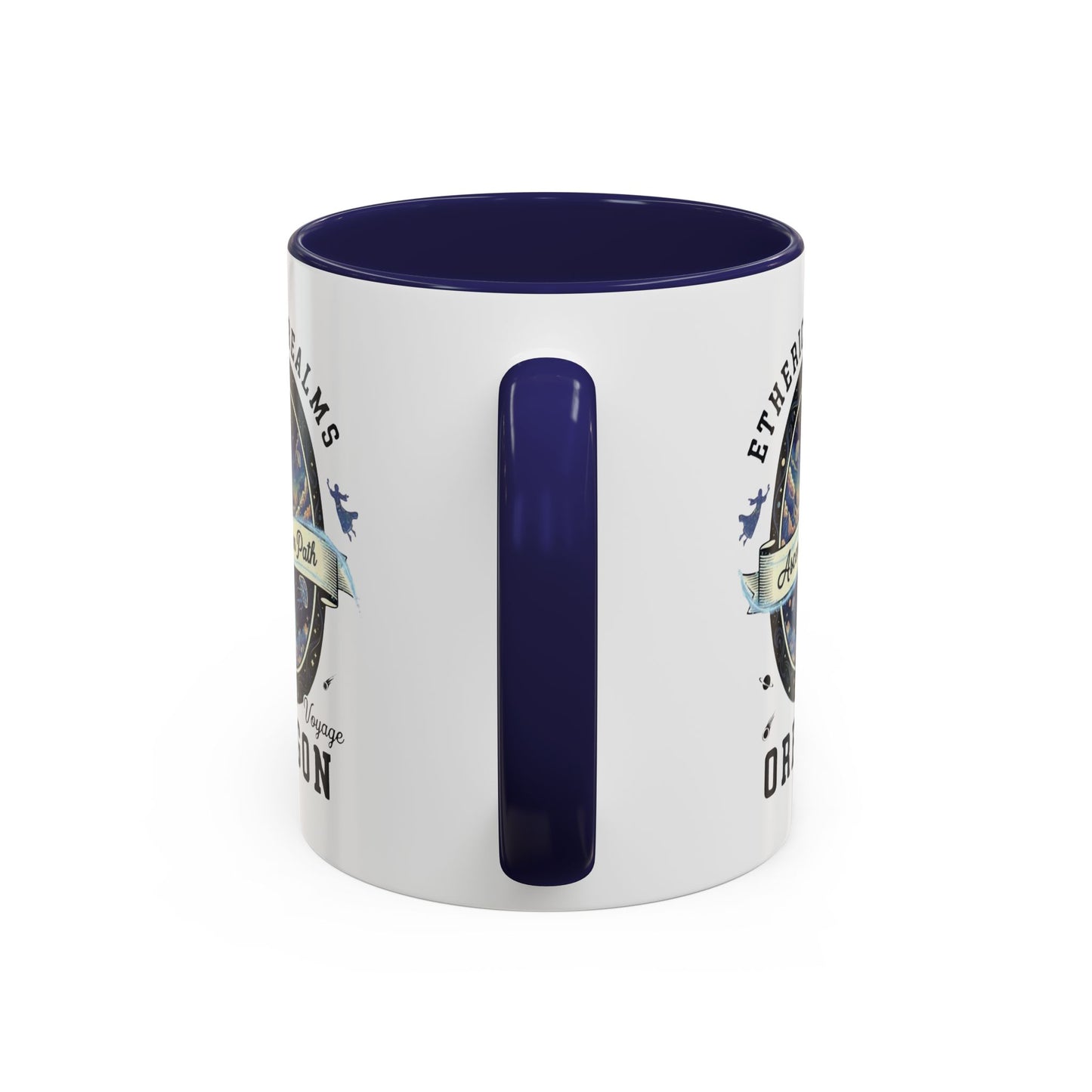 Inside coloured mug - Celestial Oregon Vintage Travel Badge