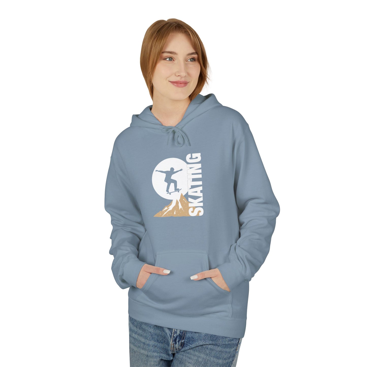 Hoodie - the winter full moon skater