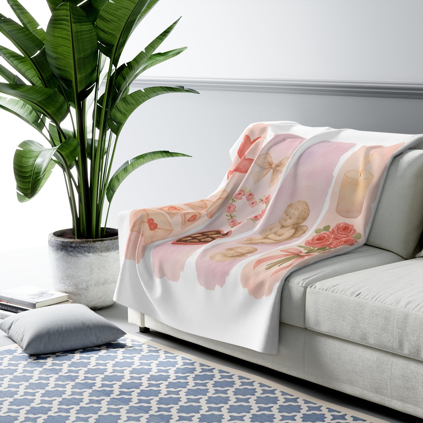 Sherpa blanket - valentine collage aesthetic