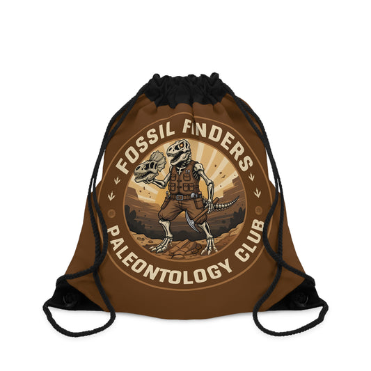 Drawstring bag - Vintage Fossil Finders Dinosaur Badge