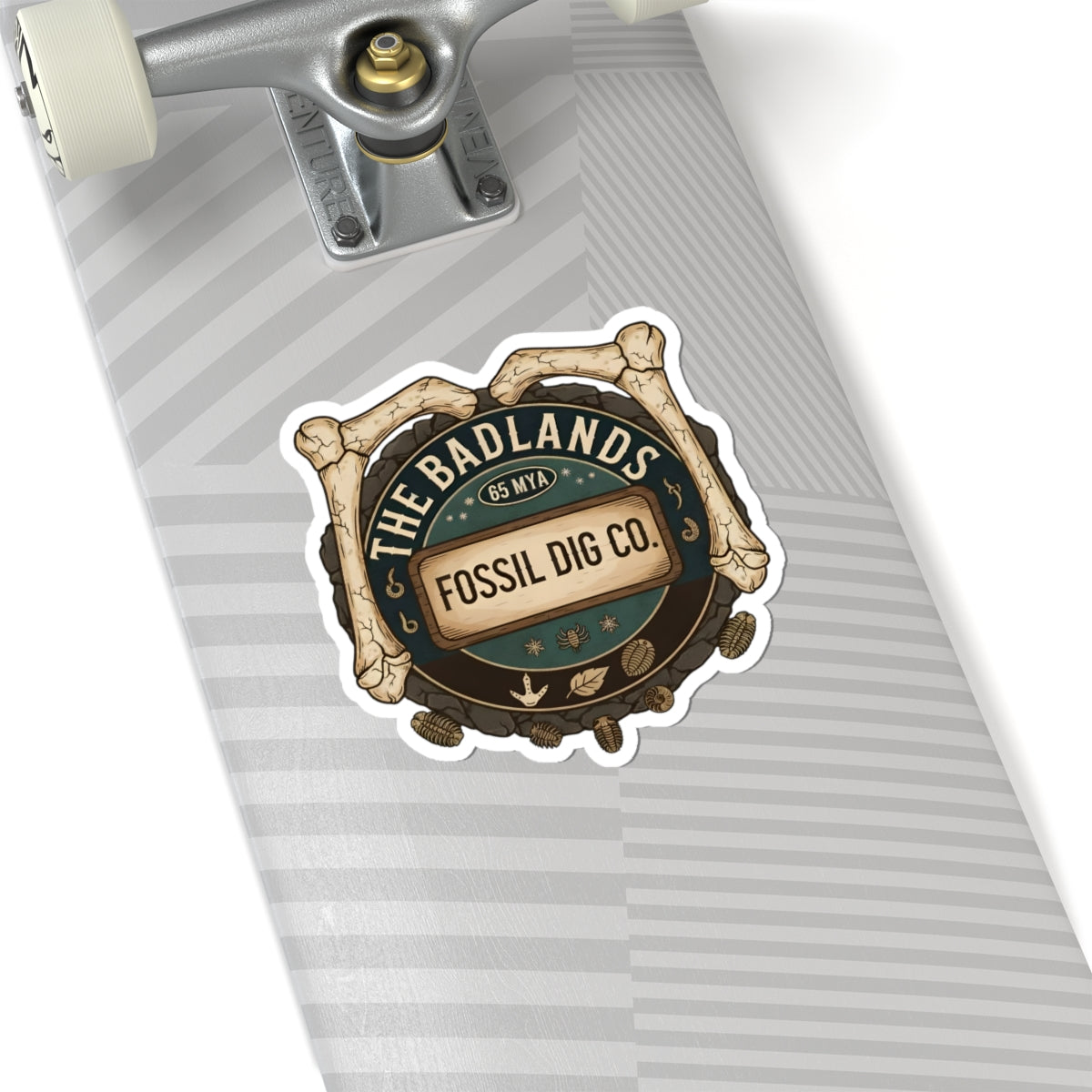 Kiss cut sticker - Vintage Badlands Fossil Dig Emblem