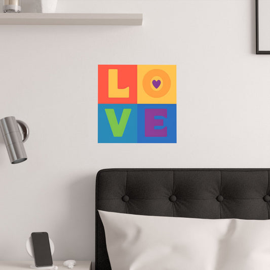 Poster - love colourful graphic