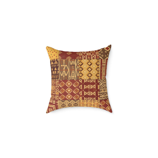 Throw Pillow — African Inspired Tribal Mosaic Pattern