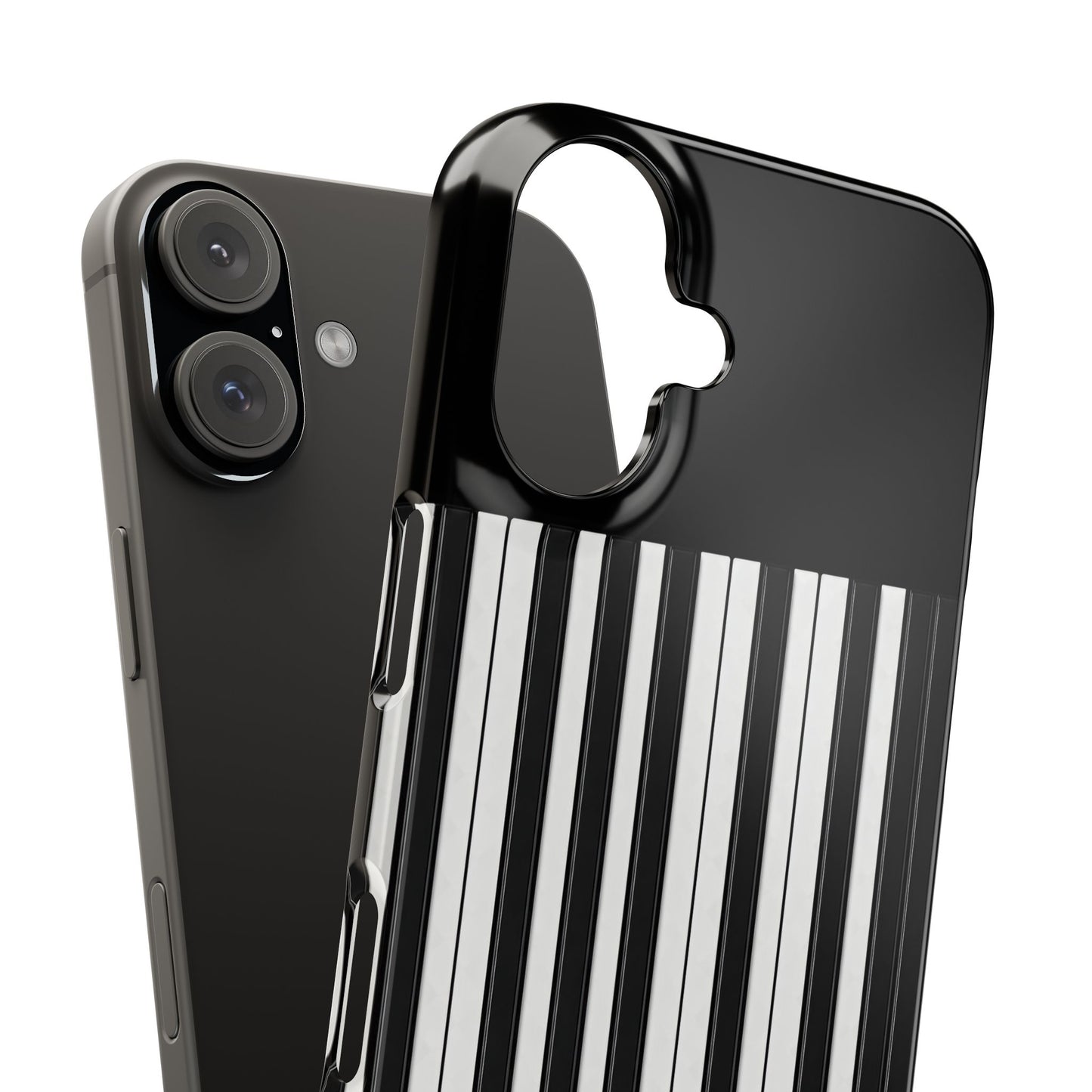 Authentic Miniature Piano Keyboard Pattern iphone slim case- High-Contrast Minimalist Design for Pianists and Musicians .