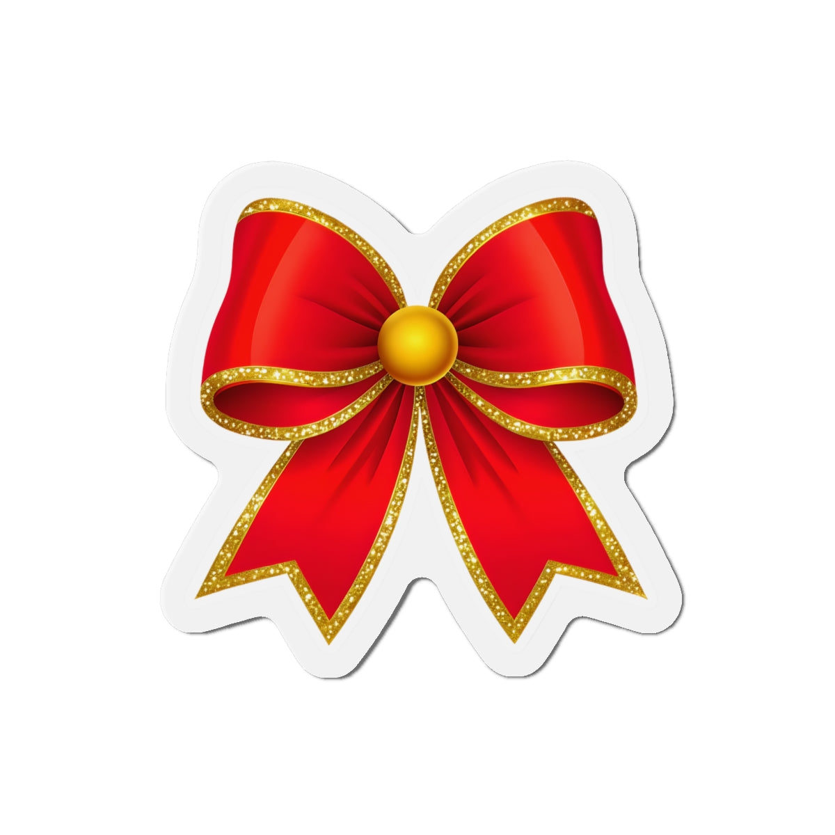 Die cut magnet -The vintage red hair bow