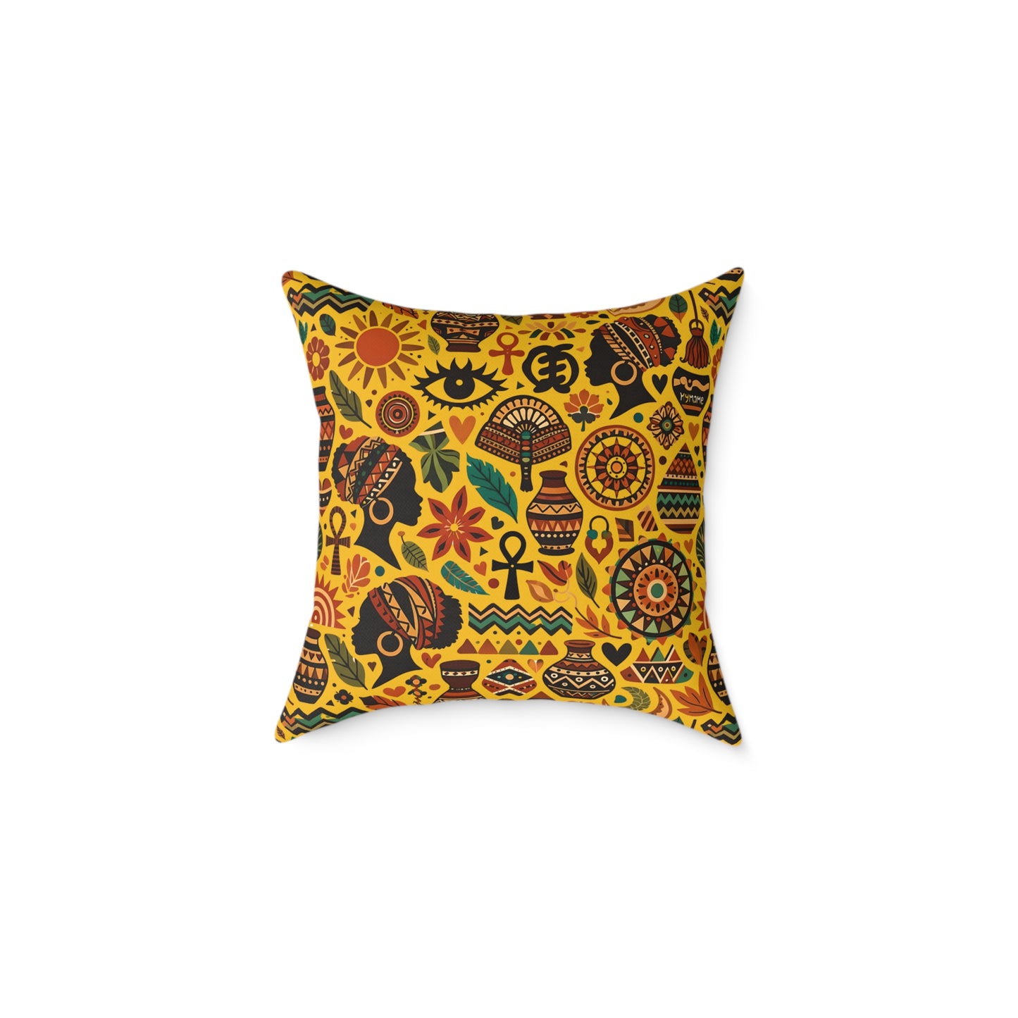 Throw pillow -Boho Afrocentric Tribal Illustration Pattern