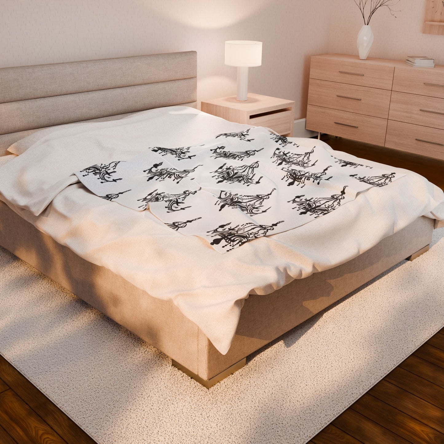 Blanket - gothic chandeliers pattern