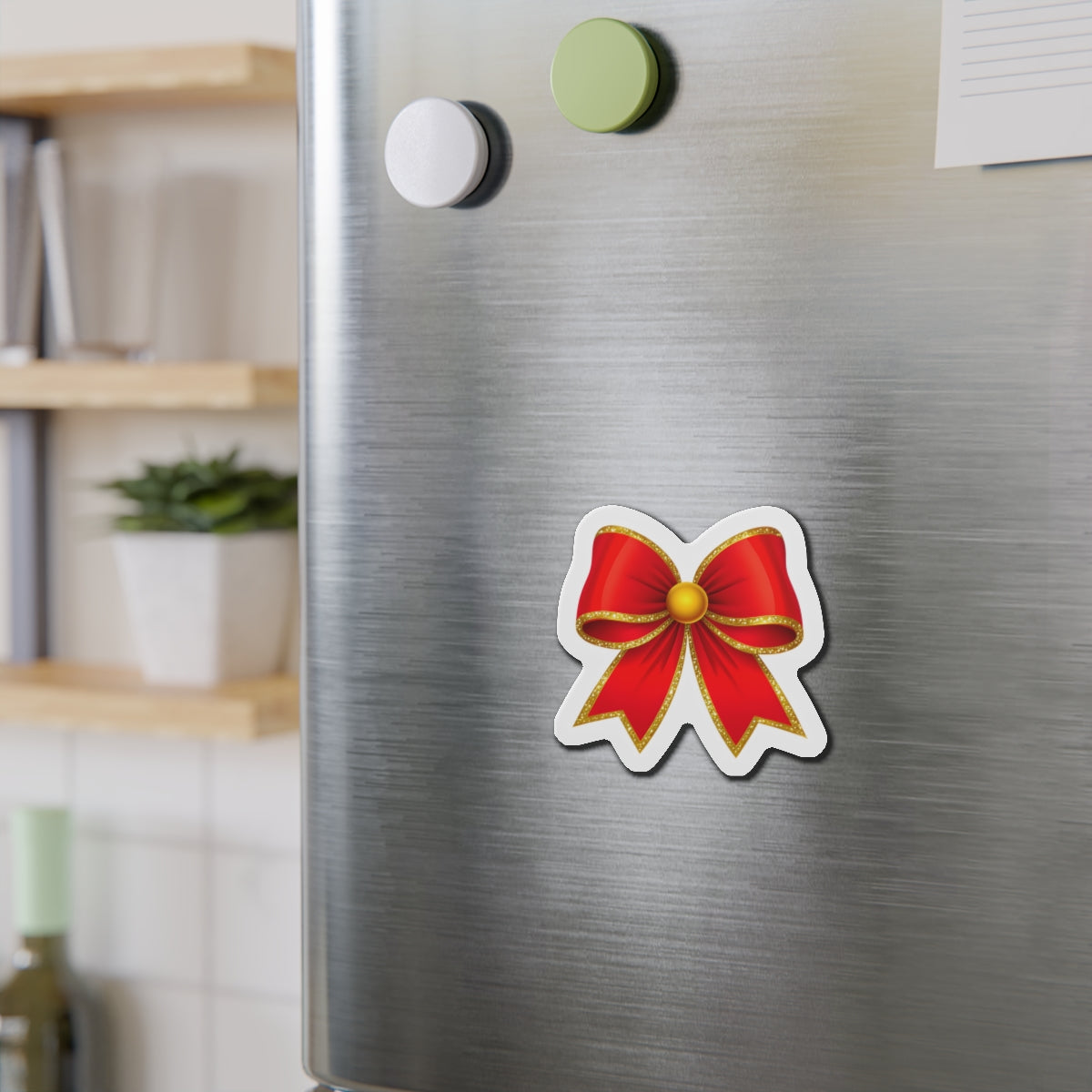 Die cut magnet -The vintage red hair bow