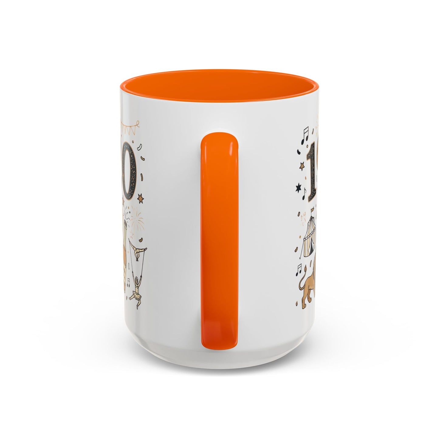 15 oz coloured inside mug - Vintage 1920 Grand Circus Illustration