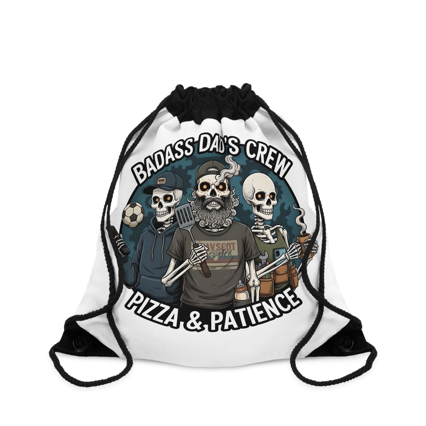 Drawstring bag - 2026 Father’s Day Skeleton Art