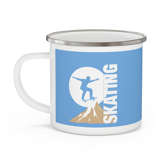 enamel mug - The winter full moon skater