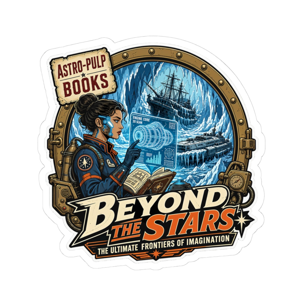 How to style a dark academia and retro futurism sticker collection- kiss cut sticker