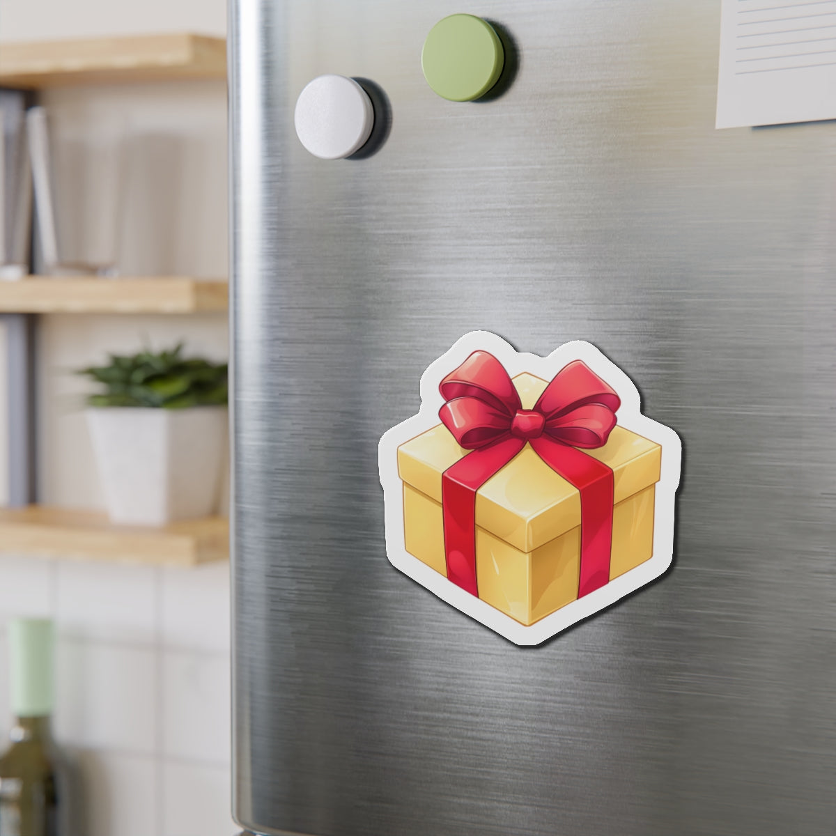 Die cut magnet - the vintage gift box