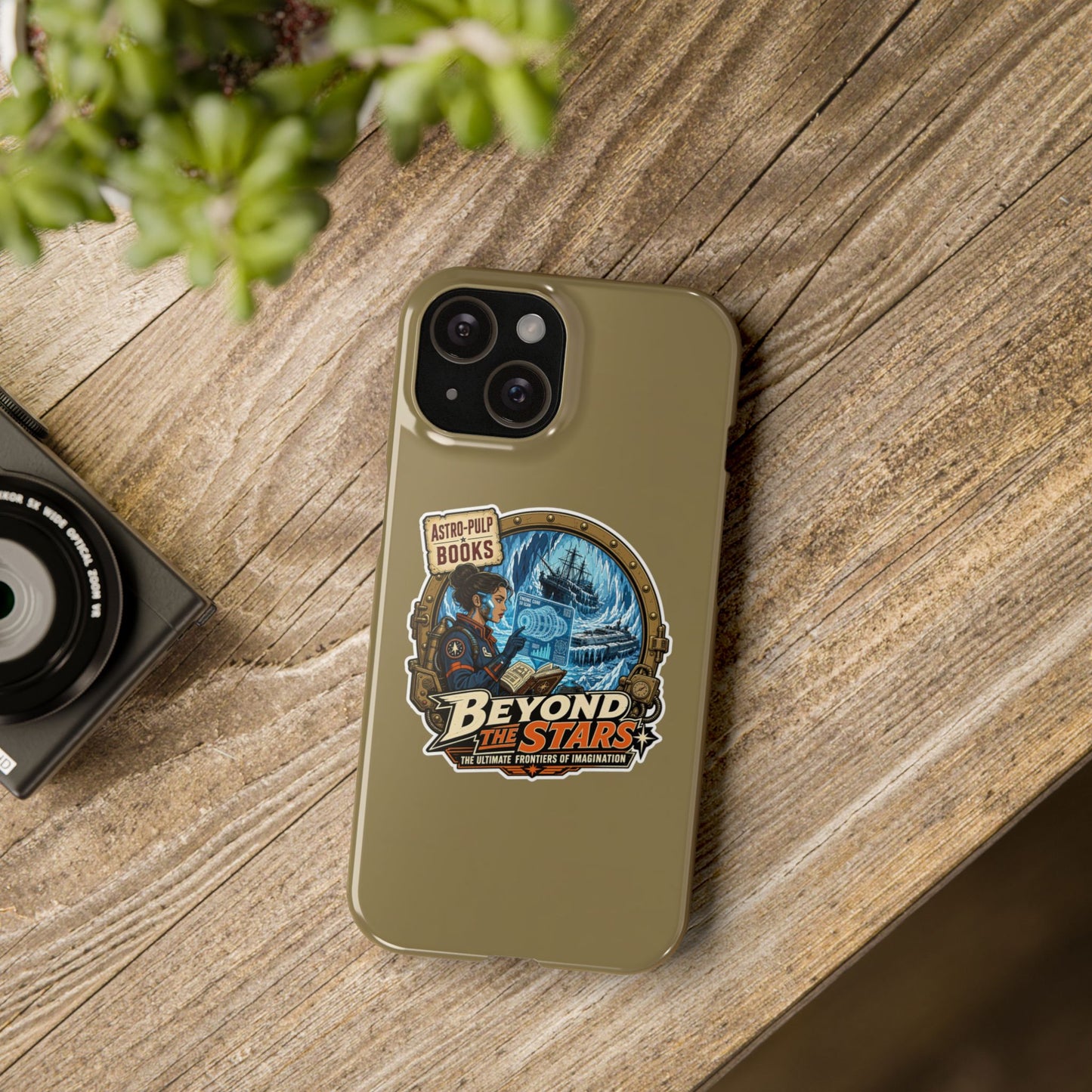 How to style a dark academia and retro futurism sticker collection- iphone 15 and 16 slim case