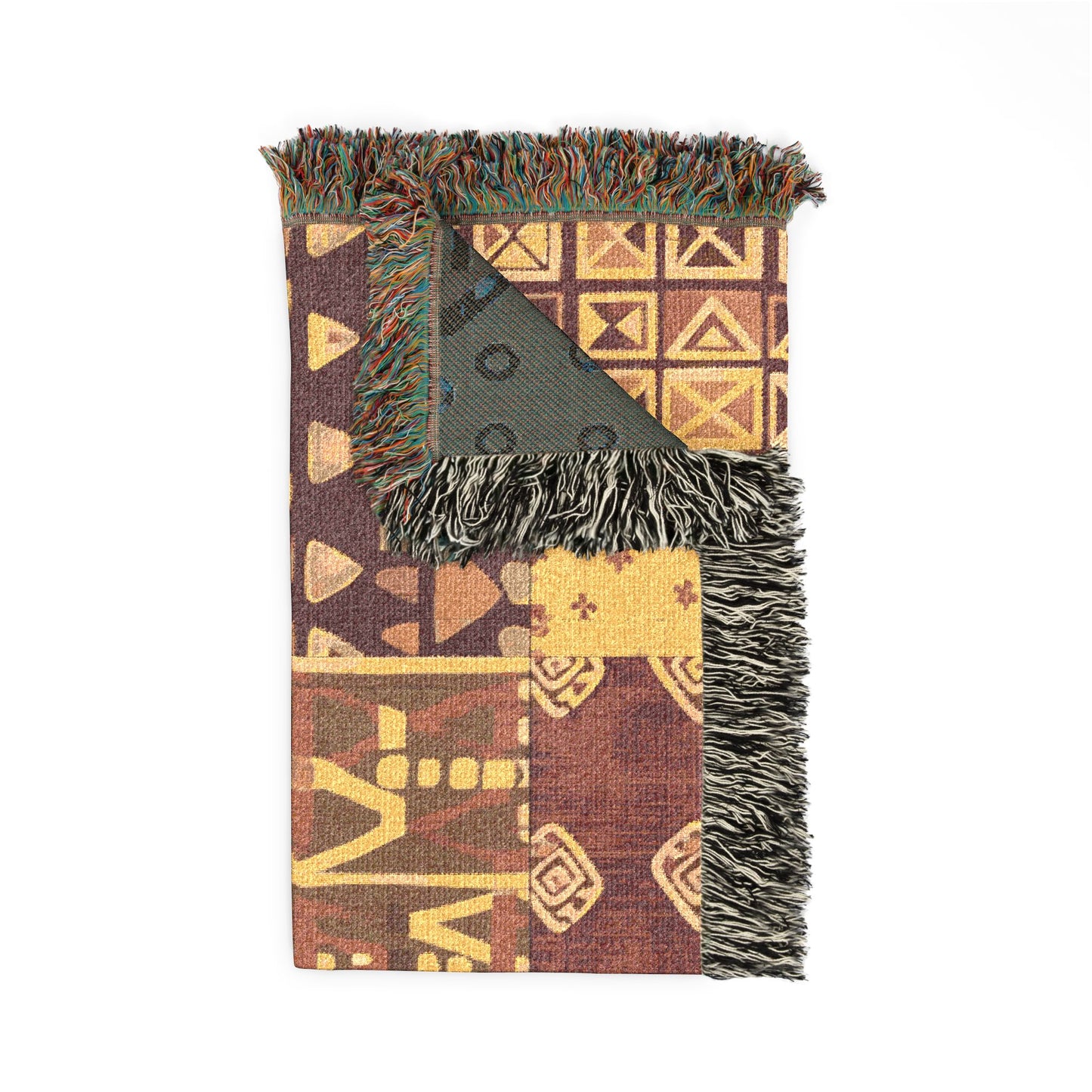 Woven blanket - African Inspired Tribal Mosaic Pattern