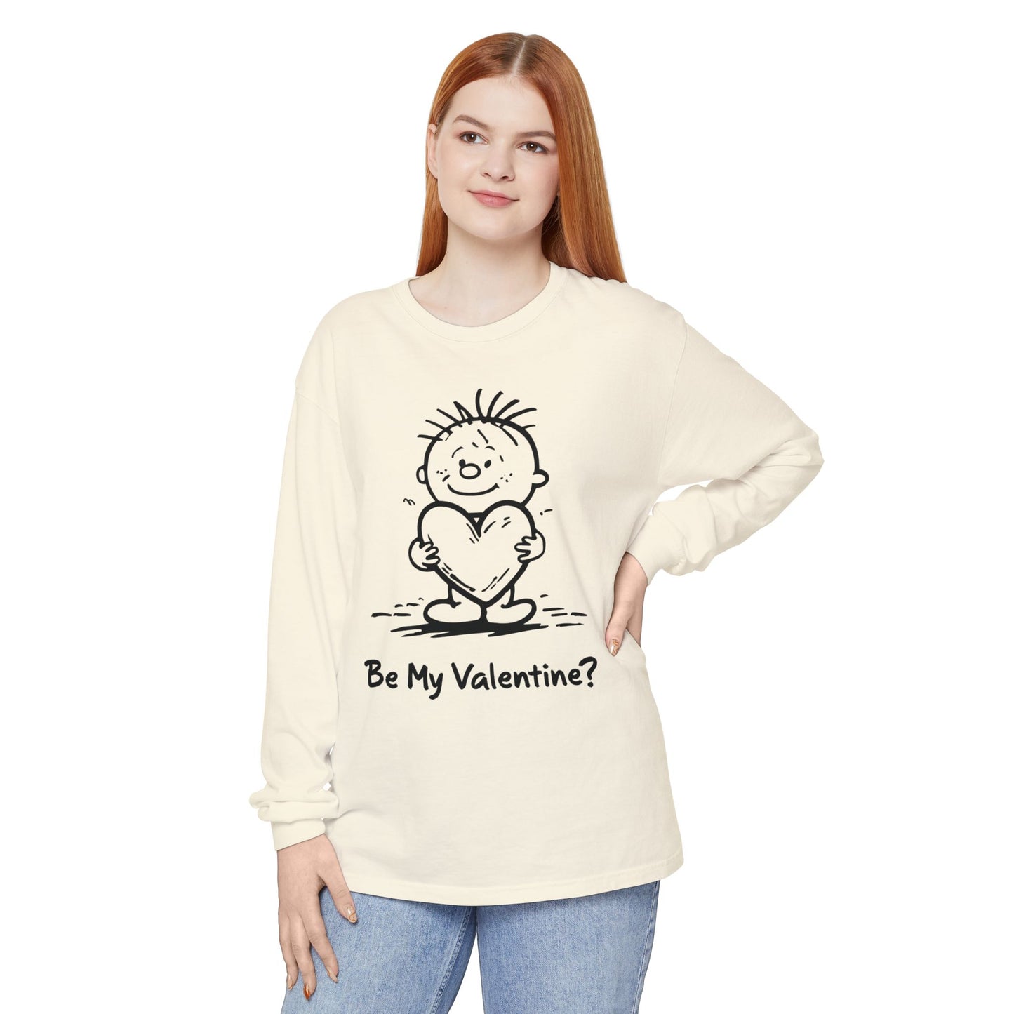 Long sleeves t-shirt - be my valentine?
